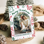 Cartes Pour Fêtes Annuelles Arche à main fantaisie photo Joyeux Noël