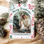 Cartes Pour Fêtes Annuelles Arche à main fantaisie photo Joyeux Noël