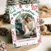 Cartes Pour Fêtes Annuelles Arche à main fantaisie photo Joyeux Noël