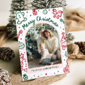 Cartes Pour Fêtes Annuelles Arche à main fantaisie photo Joyeux Noël