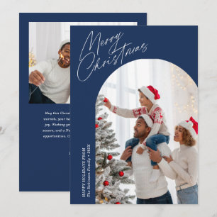 Cartes Pour Fêtes Annuelles arche de noël bleu