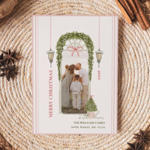 Cartes Pour Fêtes Annuelles Arche de Noël Coquette Grandmillennial Chic Photo