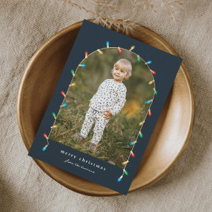 Cartes Pour Fêtes Annuelles Arche de photo de lumières de Noël vintage