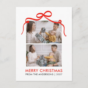Cartes Pour Fêtes Annuelles Arche de ruban rouge fantaisiste Joyeux Noël 2 Pho