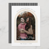 Cartes Pour Fêtes Annuelles Arche d'or Script photo Noël (Devant / Derrière)