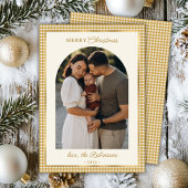 Cartes Pour Fêtes Annuelles Arche en or Retro Photo Joyeux Noël