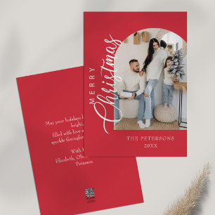 Cartes Pour Fêtes Annuelles Arche forme rose photo voeux de Noël