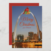 Cartes Pour Fêtes Annuelles Arche Missouri Gateway Joyeux Noël (Devant / Derrière)