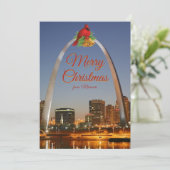 Cartes Pour Fêtes Annuelles Arche Missouri Gateway Joyeux Noël (Debout devant)