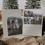 Cartes Pour Fêtes Annuelles Arche moderne Boho | Fête de Noël de la crème<br><div class="desc">Cette carte de vacances photo de Noël à la crème d'arc de bouho moderne est la parfaite simple salutation de vacances. Le design bohème crème et or présente une typographie industrielle unique avec style vintage minimaliste. Personnalisez l'avant de la carte avec une photo, votre nom de famille et l'année. Ajoutez...</div>