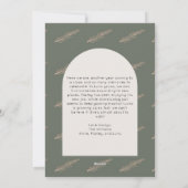 Cartes Pour Fêtes Annuelles Arche moderne Boho Vert Joyer une photo (Dos)