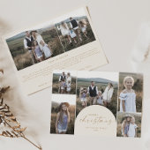 Cartes Pour Fêtes Annuelles Arche moderne | Crème Multi Photo Famille Noël