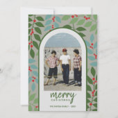 Cartes Pour Fêtes Annuelles Arche moderne photo - branches d'eucalyptus Noël (Devant)