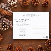 Cartes Pour Fêtes Annuelles Arche moderne & Script Green Plaid Photo de Noël