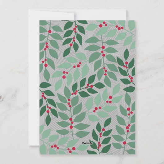 Cartes Pour Fêtes Annuelles Arche photo avec Joy Script - retour botanique (Dos)