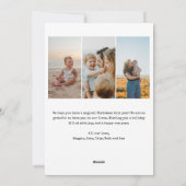 Cartes Pour Fêtes Annuelles Arche photo minimaliste moderne de la famille de N (Dos)