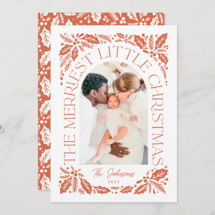Cartes Pour Fêtes Annuelles Arche photo Red Holly Merriest Little Christmas