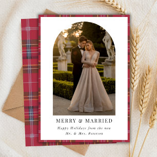 Cartes Pour Fêtes Annuelles Arche Plaid Photo Nouveautés Noël Joyeux Marié