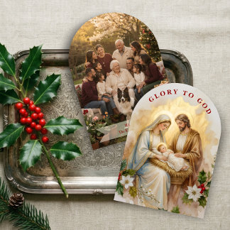 Cartes Pour Fêtes Annuelles Arche Religieuse de la Sainte Nativité Or Photo TM