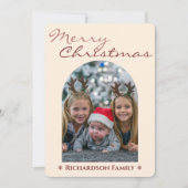 Cartes Pour Fêtes Annuelles Arche rose moderne Noël (Devant)