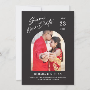 Cartes Pour Fêtes Annuelles Arche tendance Couleur modifiable Enregistrer la c