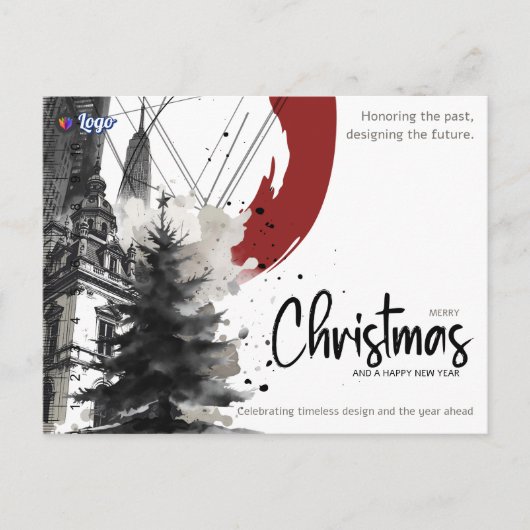 Cartes Pour Fêtes Annuelles Architect Construction Builder Modern Christmas (Devant)