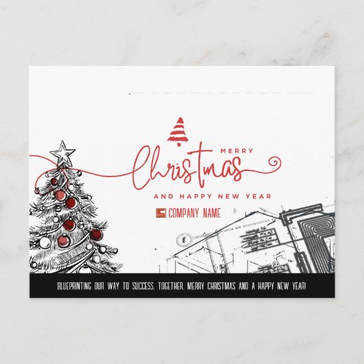 Cartes Pour Fêtes Annuelles Architectes & Professionnels de la Construction Mi (Devant)