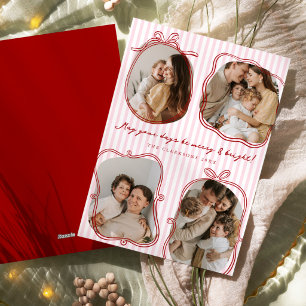 Cartes Pour Fêtes Annuelles Arcs de Portrait de Famille Fantaisiste