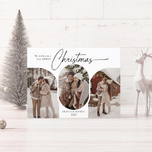 Cartes Pour Fêtes Annuelles Arcs simples forme 3 photo noël