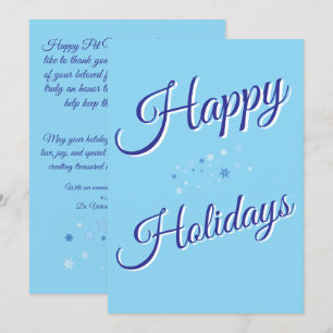 Cartes Pour Fêtes Annuelles Arctic Blue Business Holiday Client Appreciation