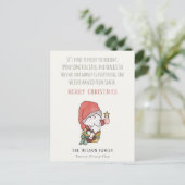 Cartes Pour Fêtes Annuelles Argent Amusant Abondance Père Noël Noël Vœux (Debout devant)