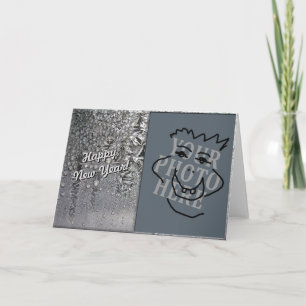 Cartes Pour Fêtes Annuelles Argent de bonne année avec la photo