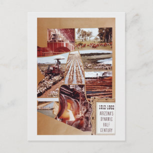 Cartes Pour Fêtes Annuelles Arizona Paysage du désert agricole du milieu du si