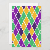 Cartes Pour Fêtes Annuelles Arlequin ivre (Devant / Derrière)