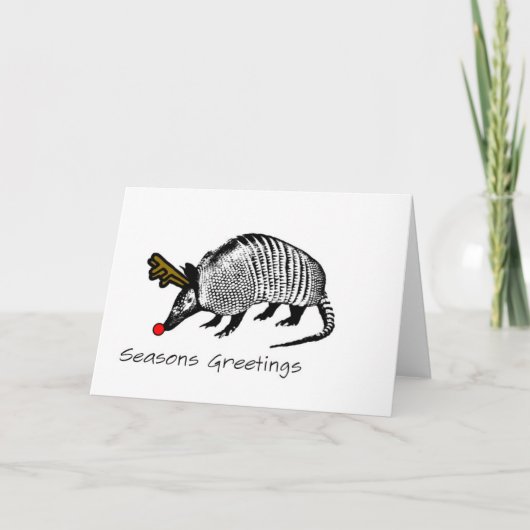 Cartes Pour Fêtes Annuelles Armadillo (Devant)