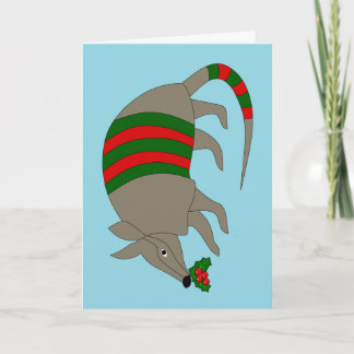 Cartes Pour Fêtes Annuelles Armadillo Christmas Card