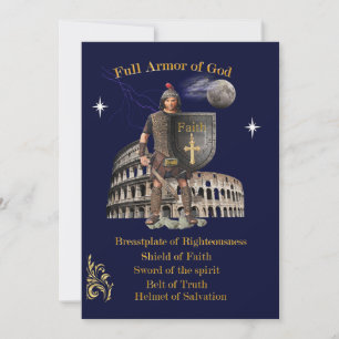 Cartes Pour Fêtes Annuelles Armure complète de DIEU