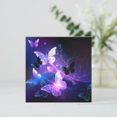 Cartes Pour Fêtes Annuelles Arrière - plan avec papillons de nuit (Debout devant)