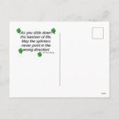 Cartes Pour Fêtes Annuelles Arrière - plan chiot irlandais mignon (Dos)