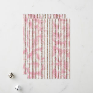 Cartes Pour Fêtes Annuelles arrière - plan rayé rose et blanc