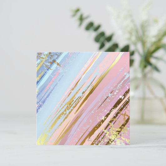 Cartes Pour Fêtes Annuelles Arrière - plan rose texturé (Debout devant)