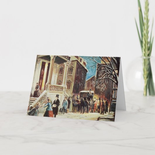 Cartes Pour Fêtes Annuelles Arrivée à la fête de Noël (Devant)