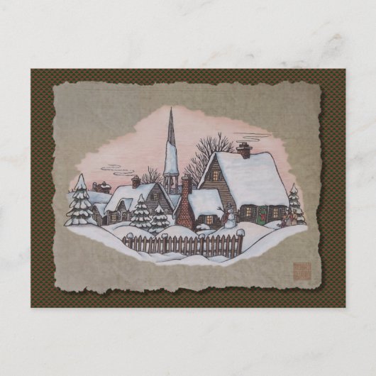 Cartes Pour Fêtes Annuelles Arrivée de matin de Noël (Devant)