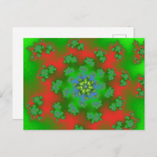 Cartes Pour Fêtes Annuelles Arrosage floral de Noël (Devant / Derrière)