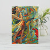 Cartes Pour Fêtes Annuelles Art Abstrait coloré (Debout devant)