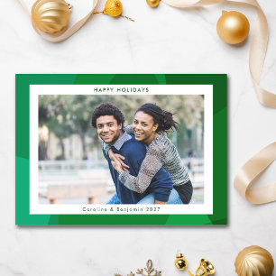 Cartes Pour Fêtes Annuelles Art Abstrait moderne Green Christmas Photo personn
