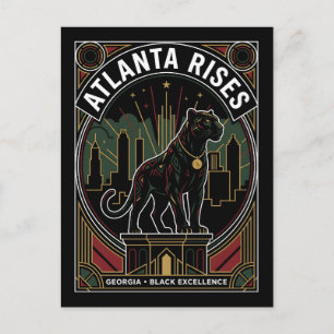 Cartes Pour Fêtes Annuelles Art Atlanta se lève Black Panther Excellence noire