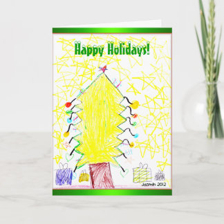 Cartes Pour Fêtes Annuelles Art by Kids Christmas Holiday Card 2012