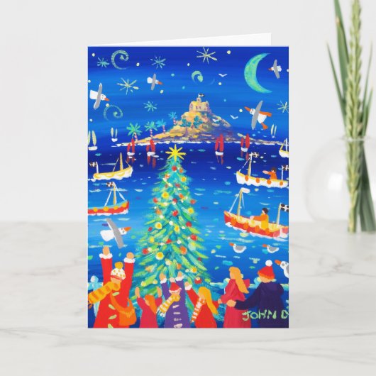 Cartes Pour Fêtes Annuelles Art Card : Chanter autour de l'arbre, Mounts Bay (Devant)