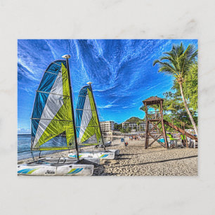Cartes Pour Fêtes Annuelles Art catamaran de Sainte-Lucie